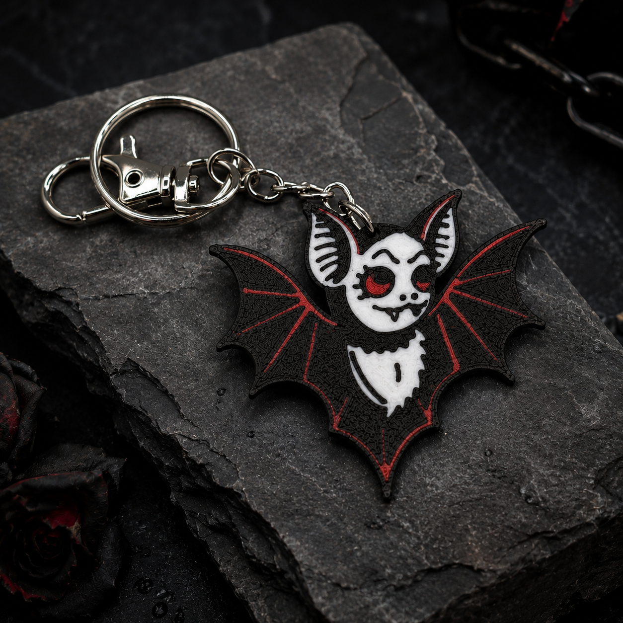 Battie Cat Keychain
