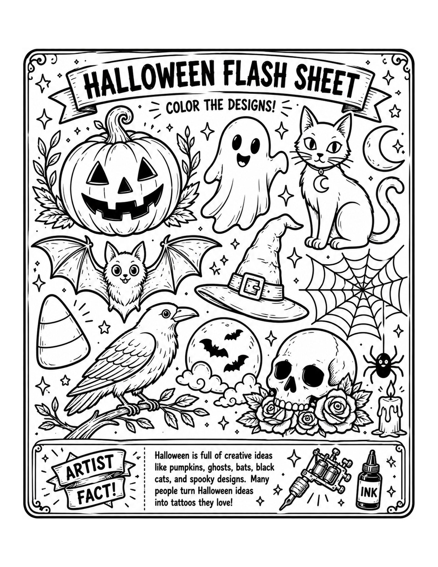 Future Tattoo Artist Coloring & Activity Book
