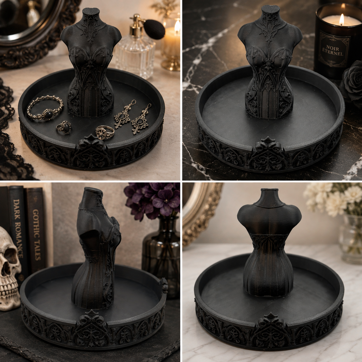 Gothic Mannequin Jewelry Tray Organizer