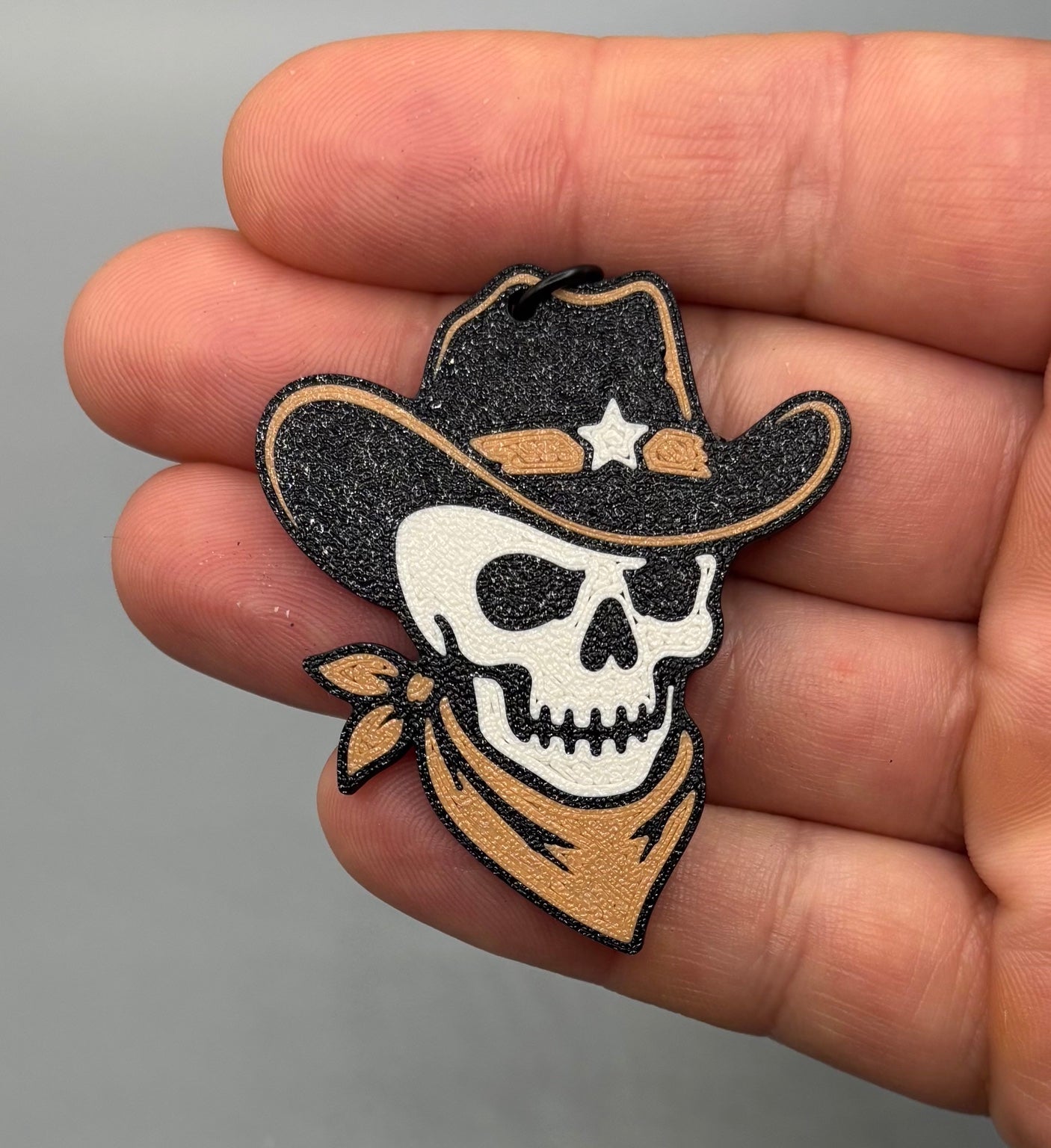 Cowboy Skull Keychain