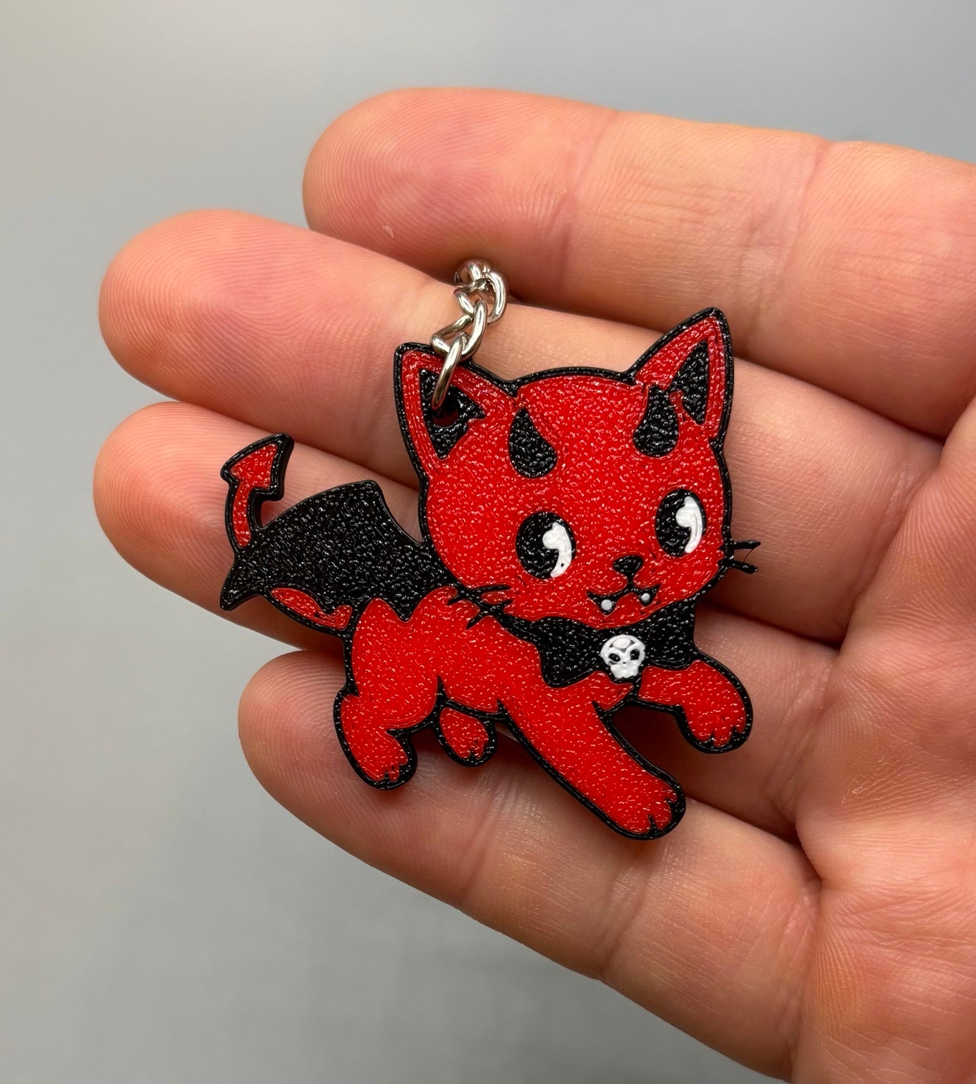 Devil Cat Keychain