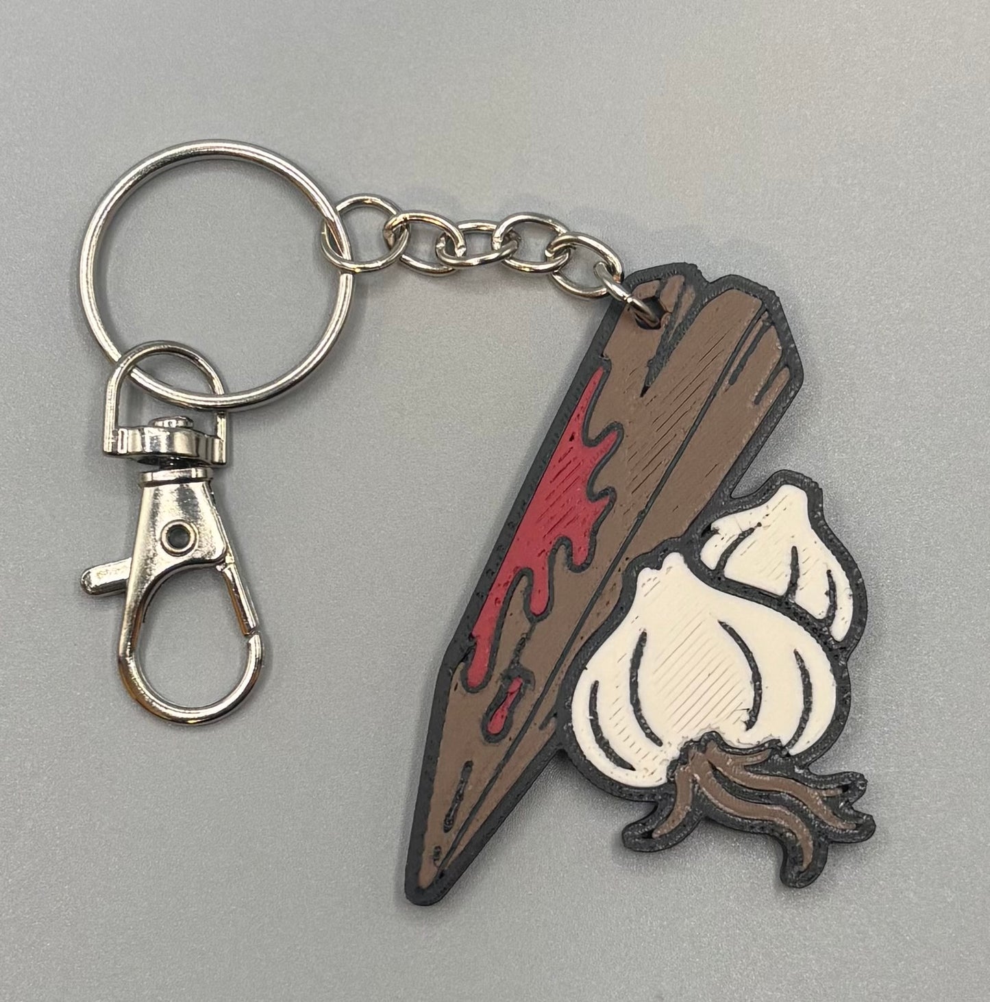 Stake & Garlic Keychain