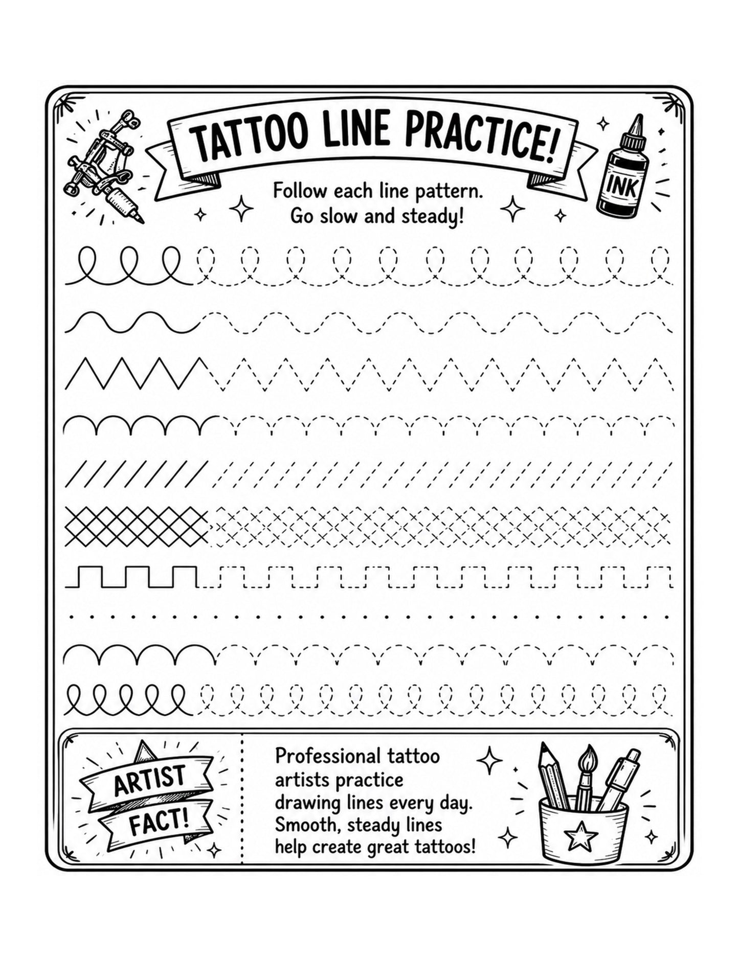 Future Tattoo Artist Coloring & Activity Book
