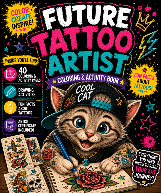 Future Tattoo Artist Coloring & Activity Book