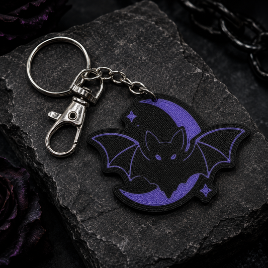 Moon Bat Keychain