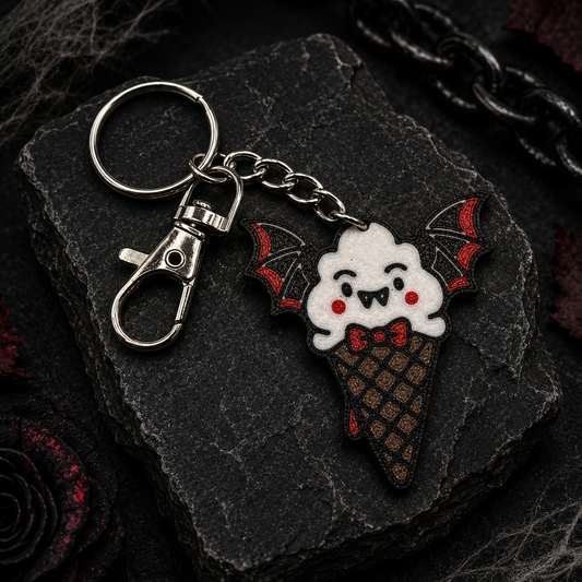Battie Cream Keychain