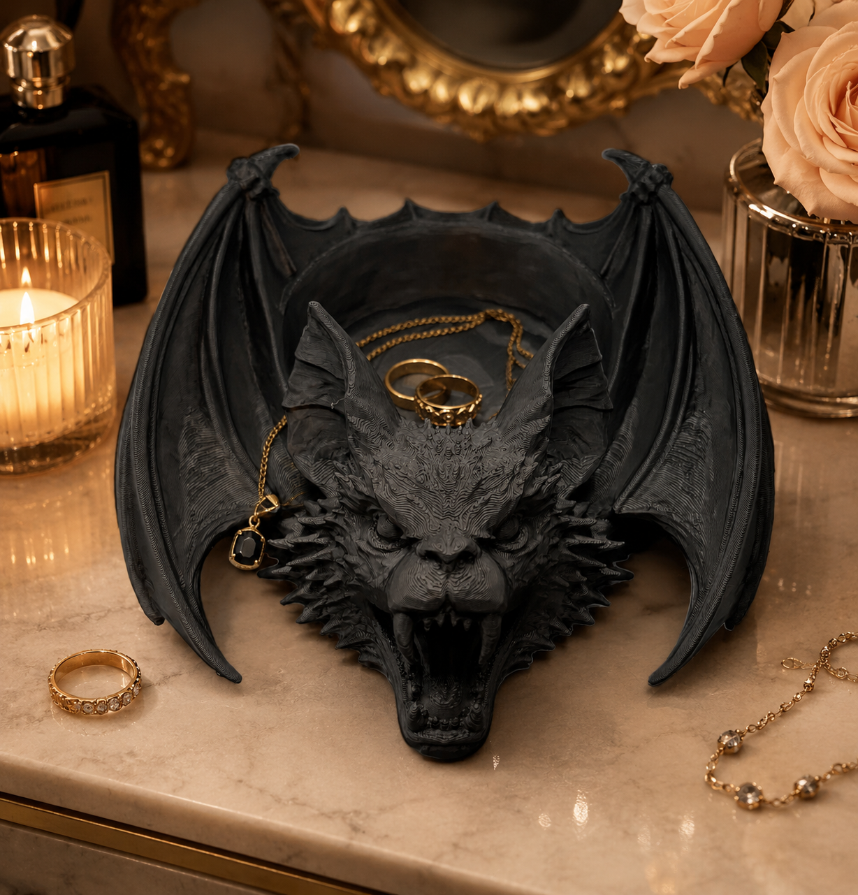 Gothic Bat Jewelry Dish