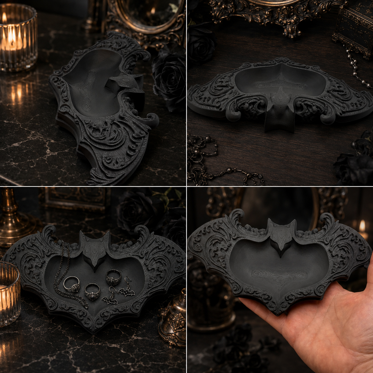 Gothic Bat Jewelry Dish