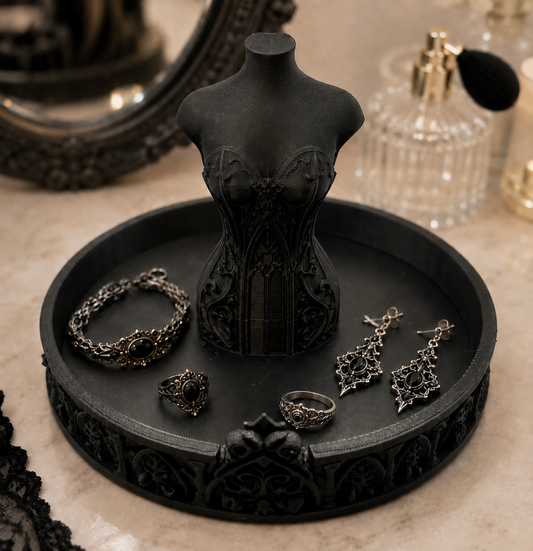 Gothic Mannequin Jewelry Tray Organizer