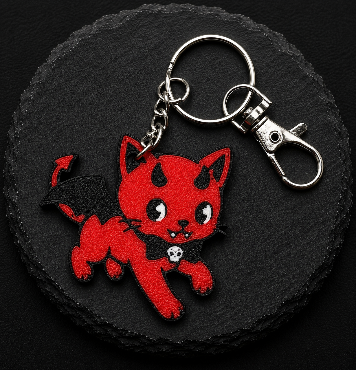 Devil Cat Keychain