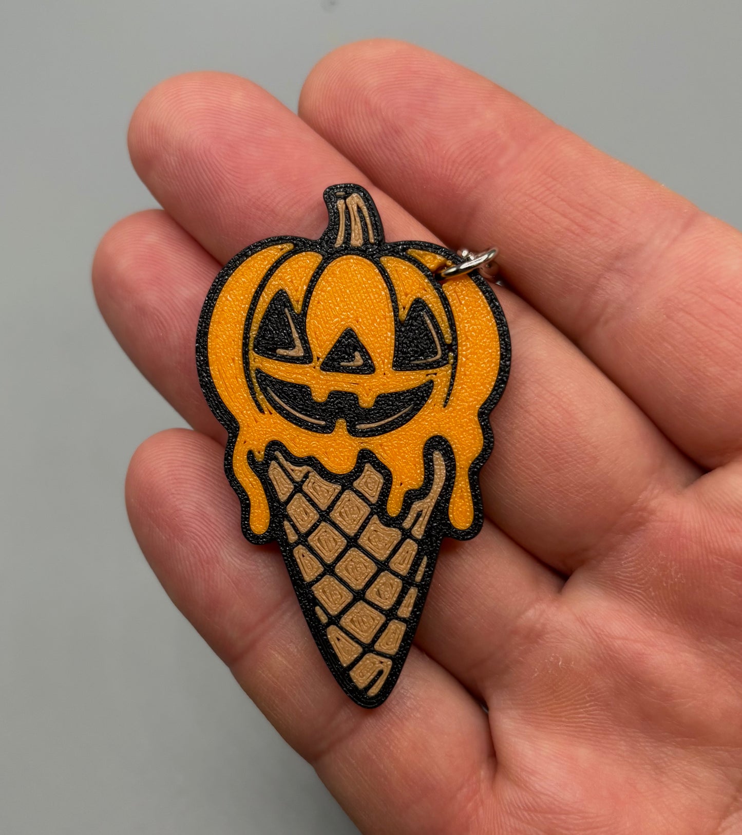 Pumpkin Cone Keychain
