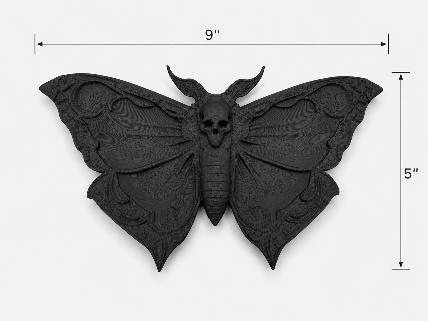 Gothic Skull Moth Jewelry Dish