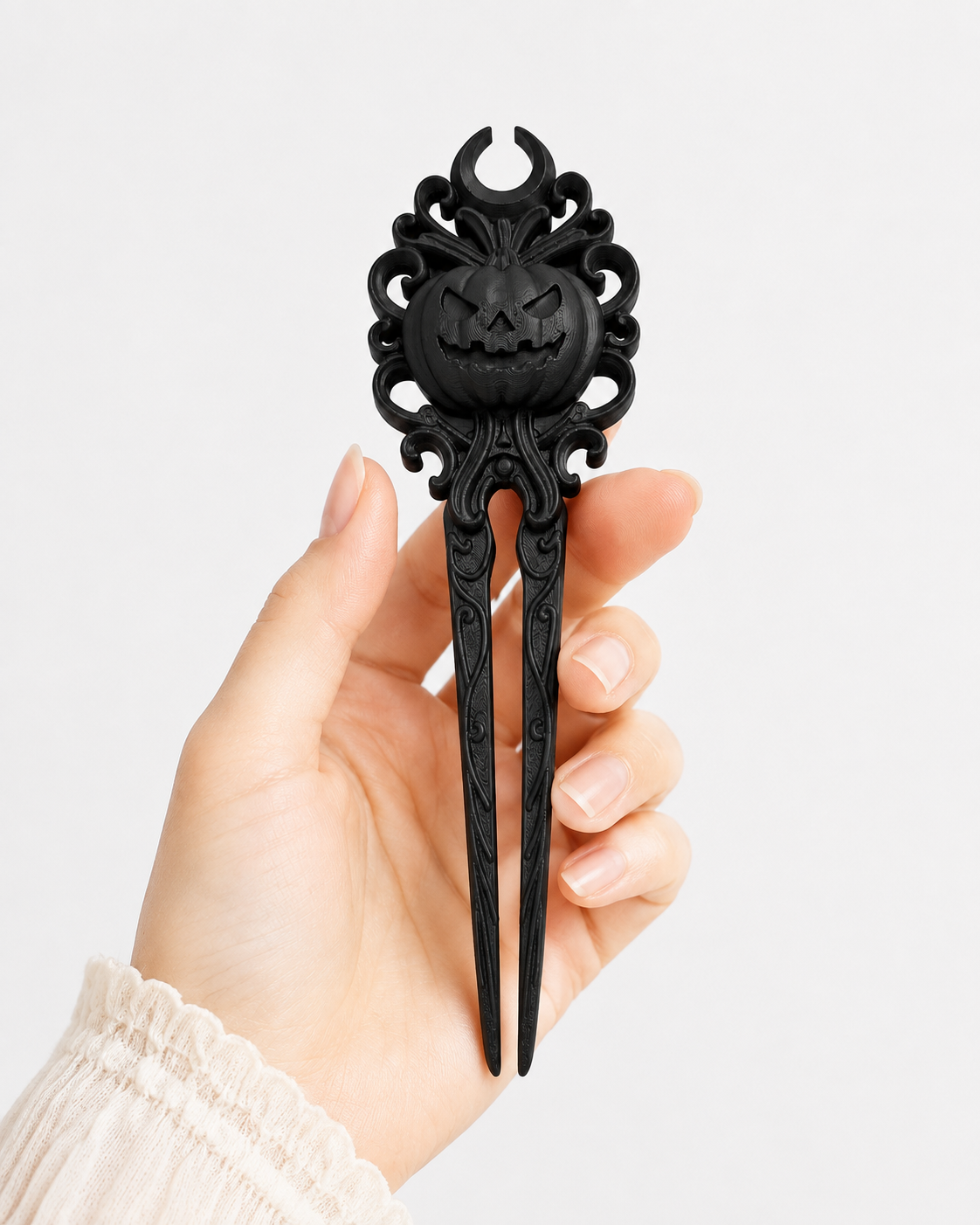 Gothic Pumpkin Hair Fork