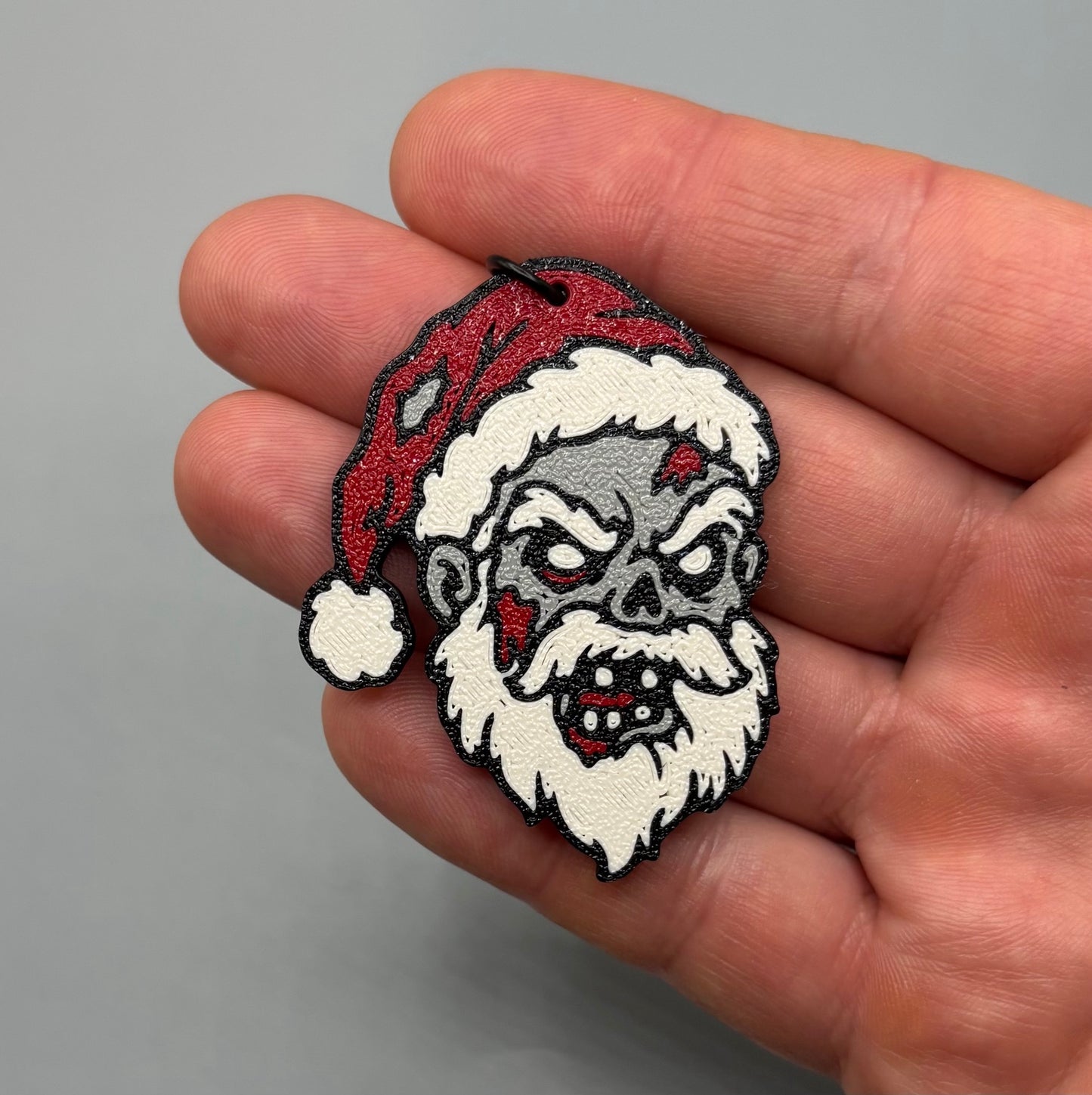 Zombie Santa Keychain
