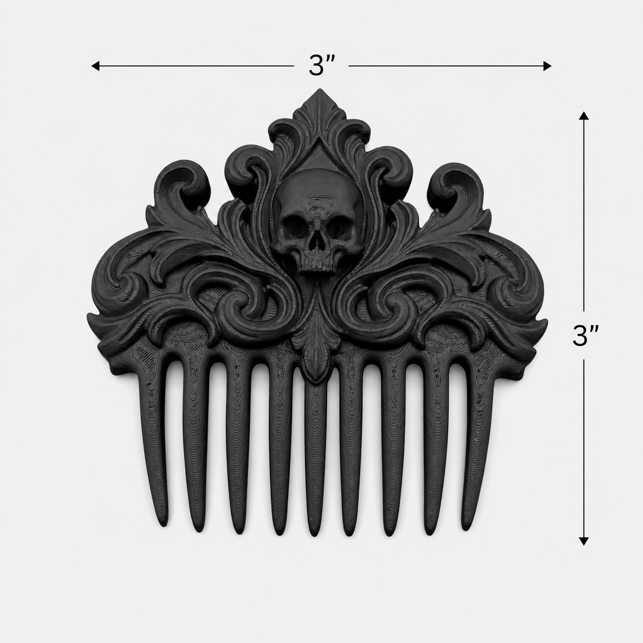 Gothic Skull Hair Comb