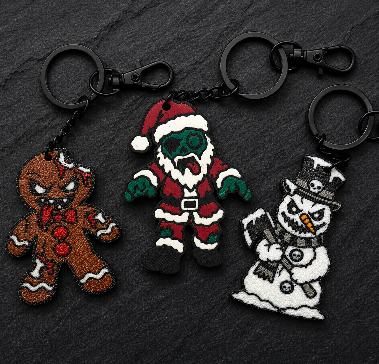 Limited Edition Creepy Christmas Trio – Set of 3 Keychains