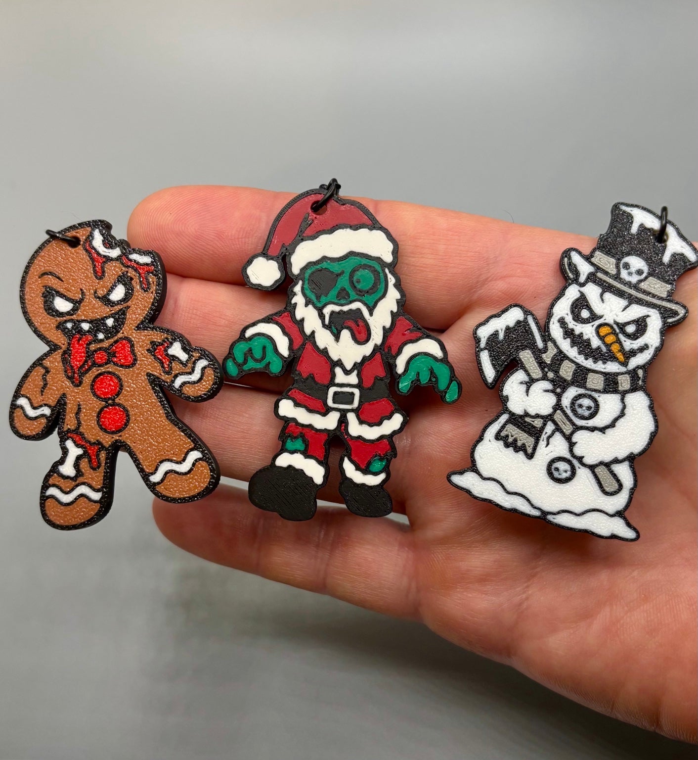 Limited Edition Creepy Christmas Trio – Set of 3 Keychains