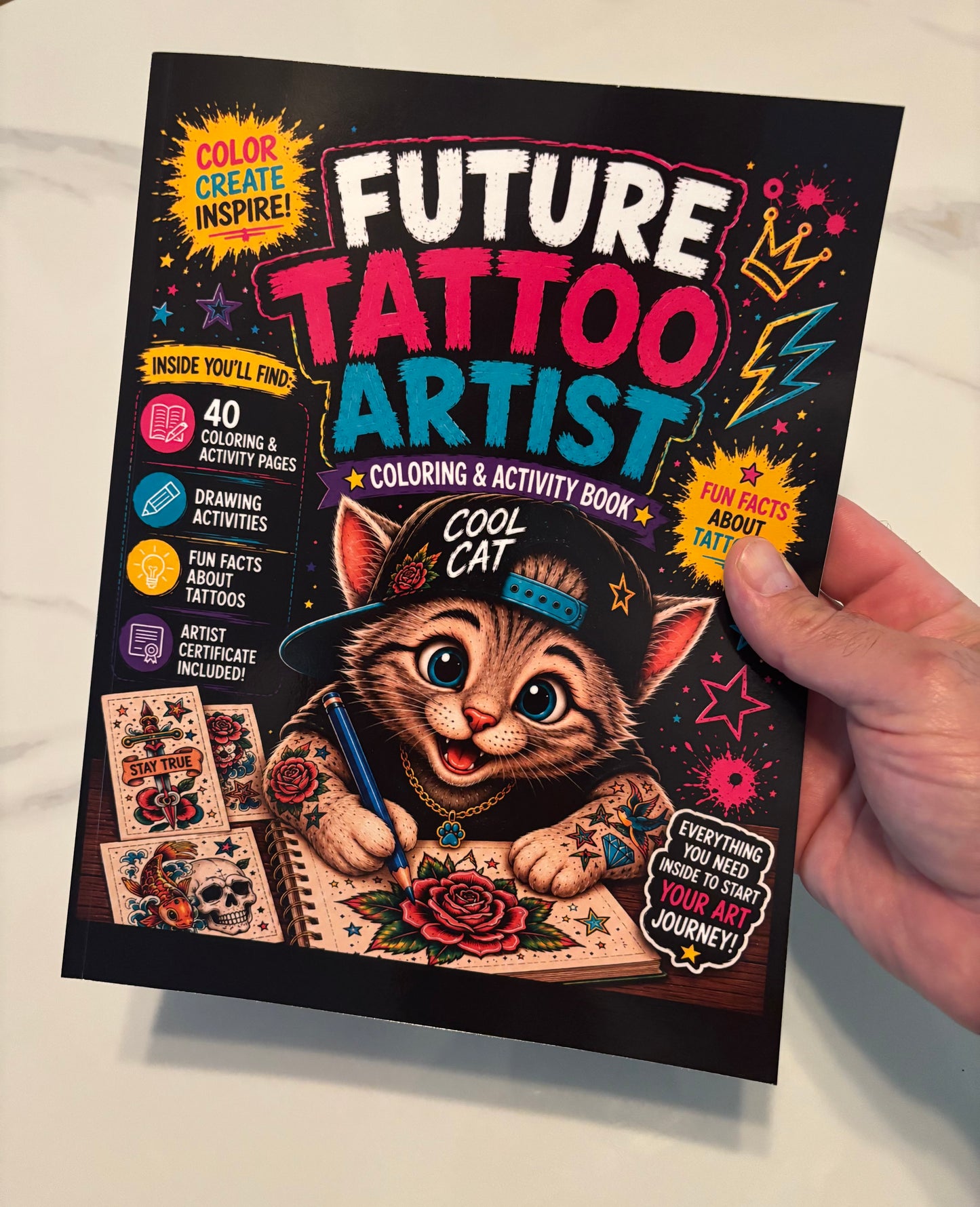 Future Tattoo Artist Coloring & Activity Book