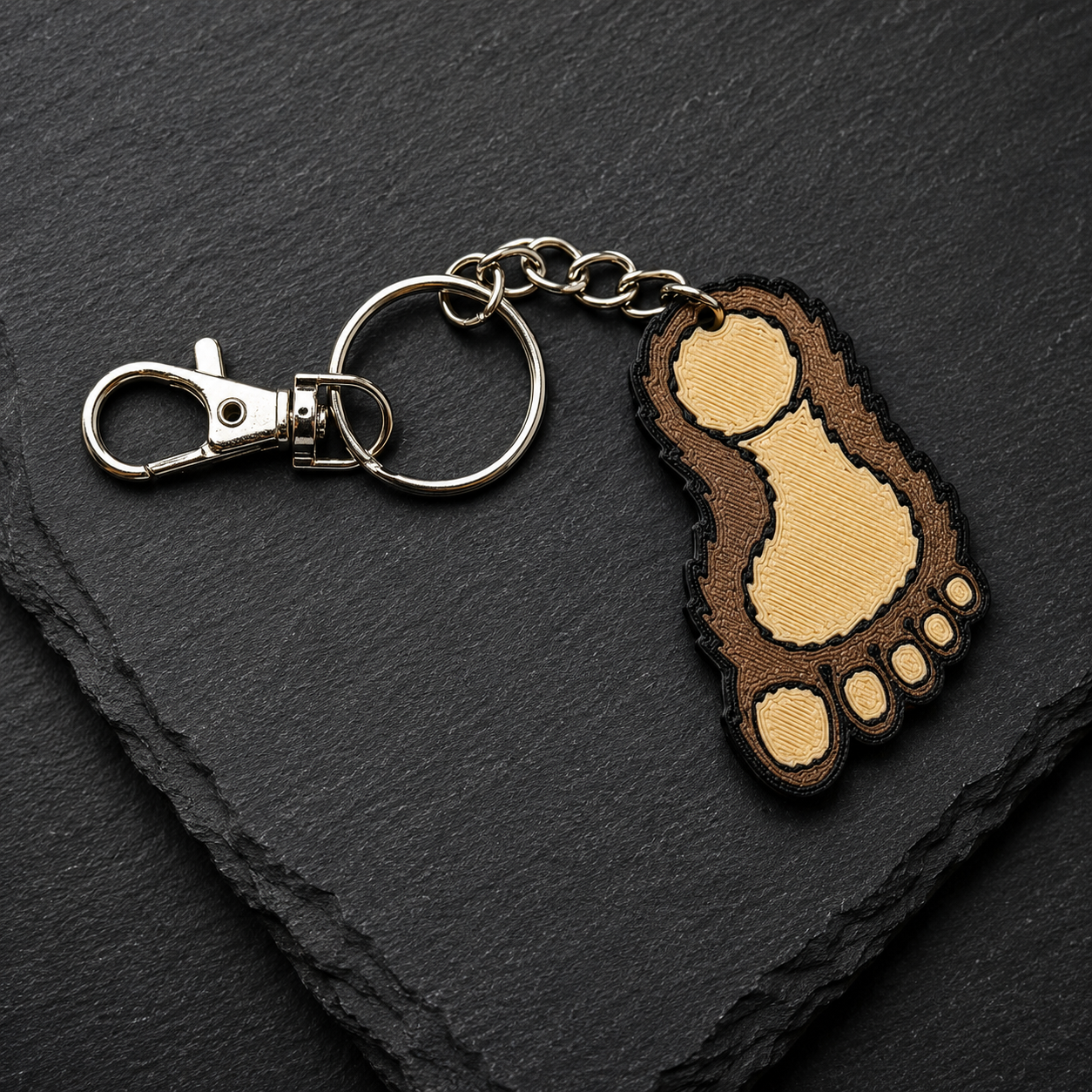 Bigfoot Footprint Keychain