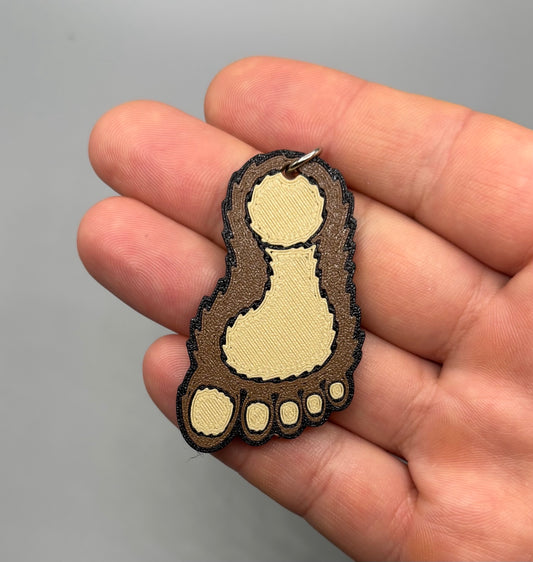 Bigfoot Footprint Keychain