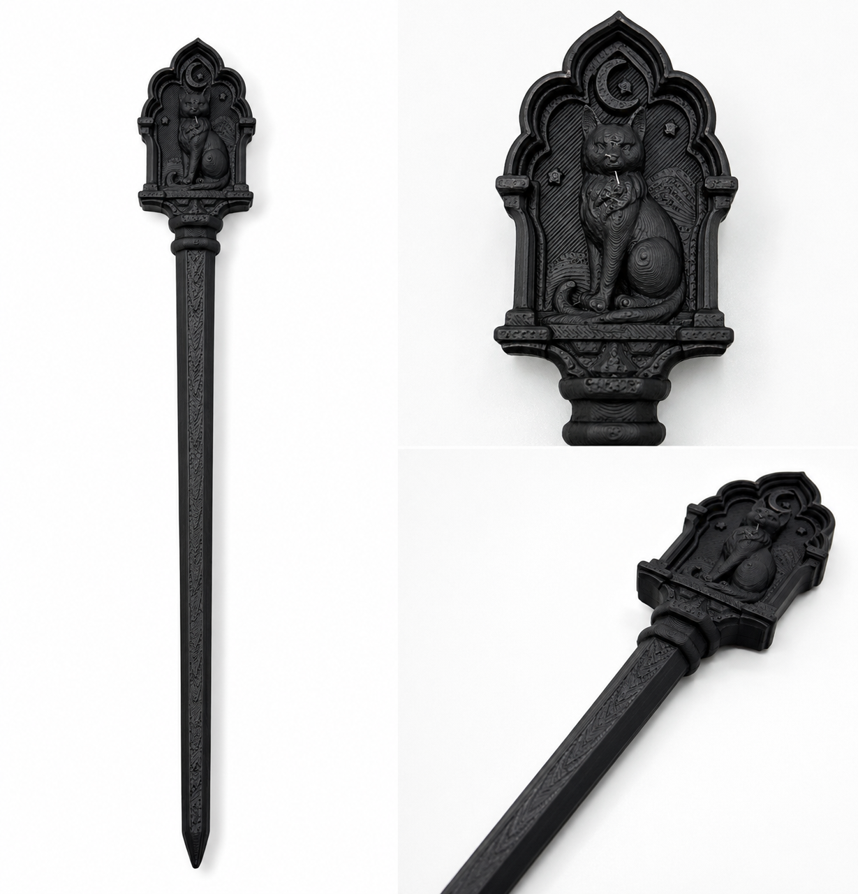 Gothic Cat Hair Stick