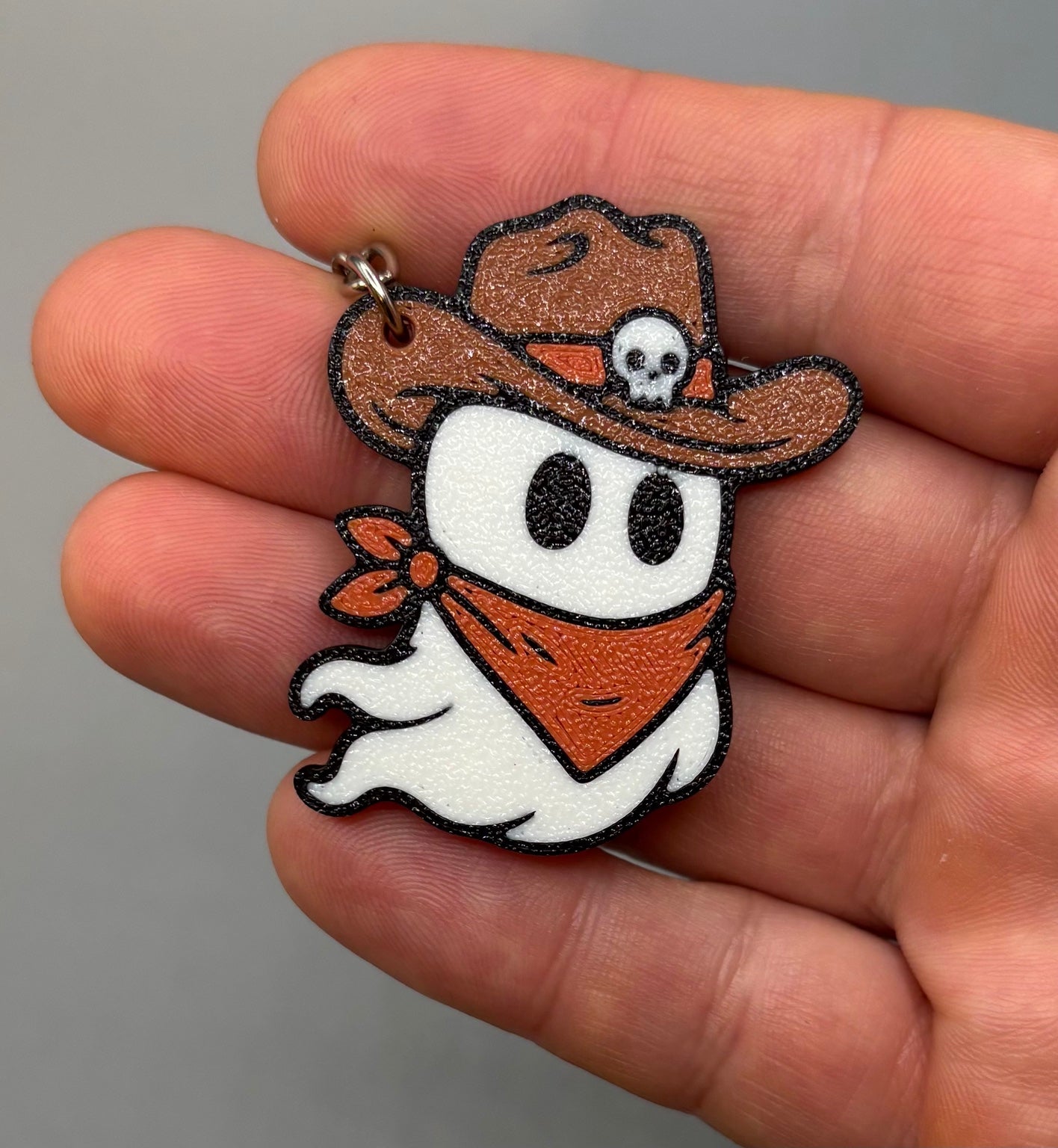 Cowboy Ghost Keychain