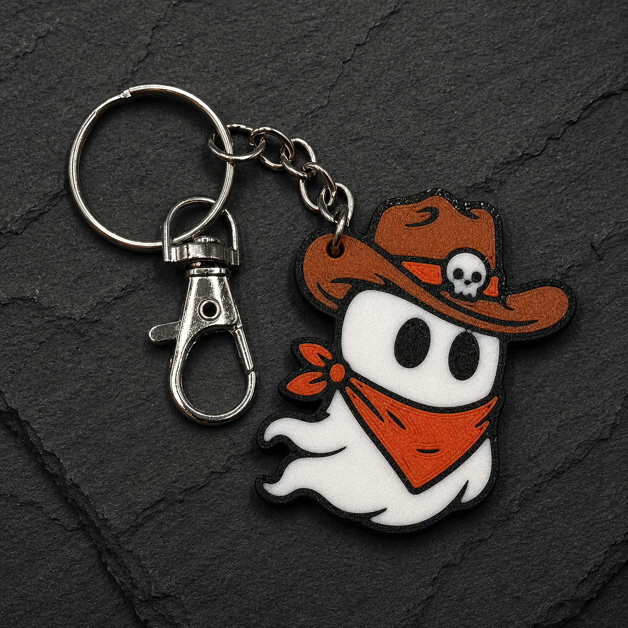 Cowboy Ghost Keychain