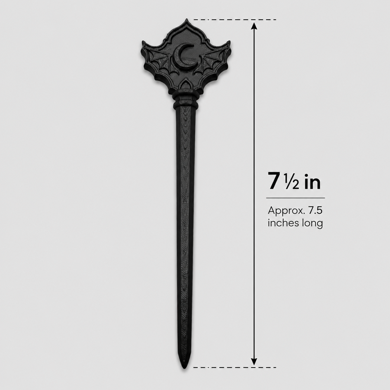Crescent Bat Gothic Hair Stick