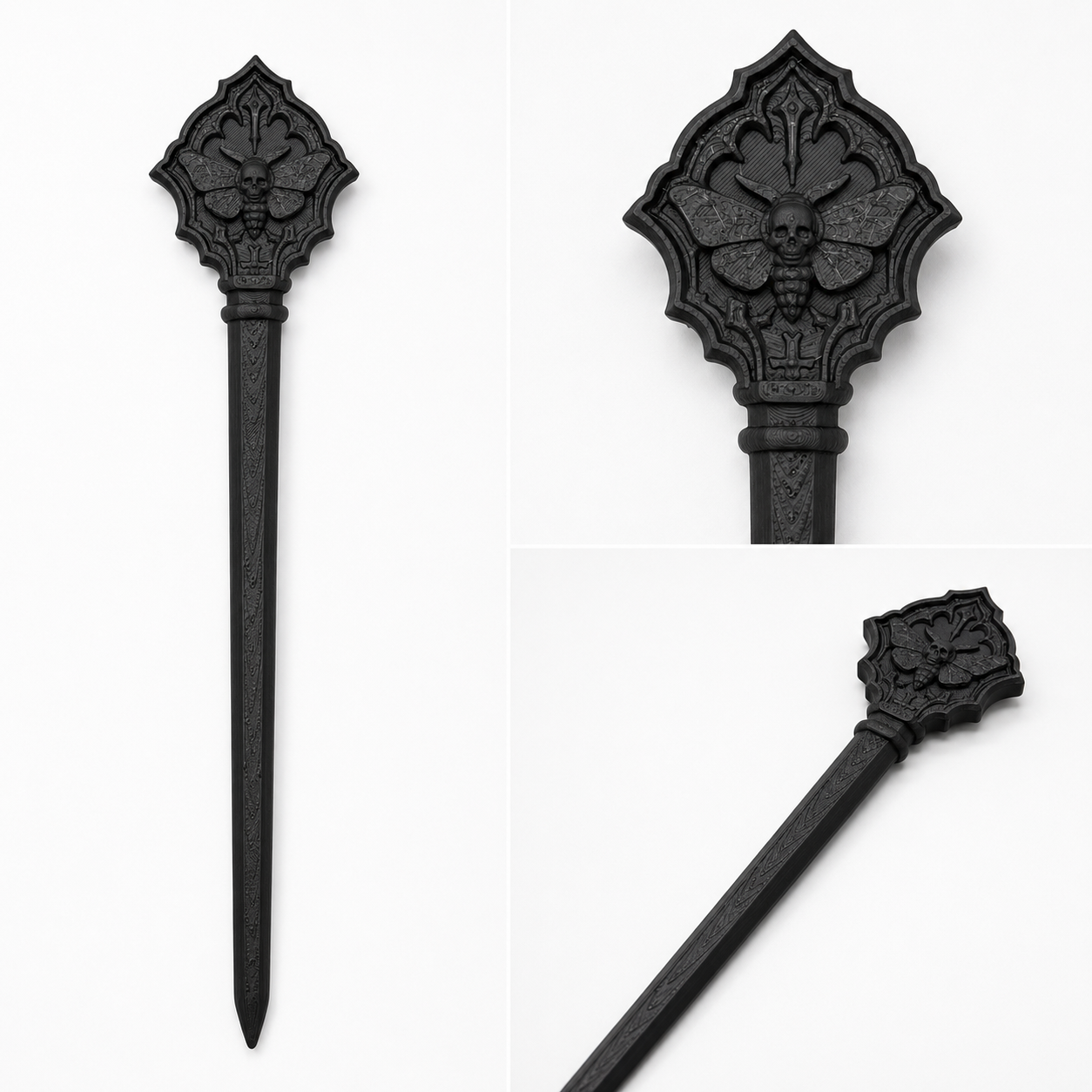 Gothic Death’s-Head Moth Hair Stick