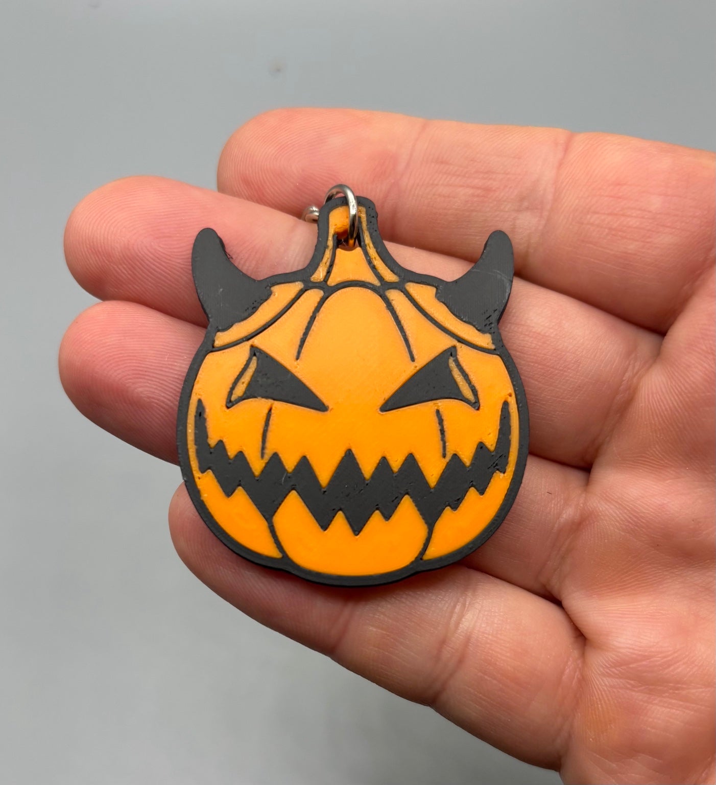 Devil Pumpkin Keychain
