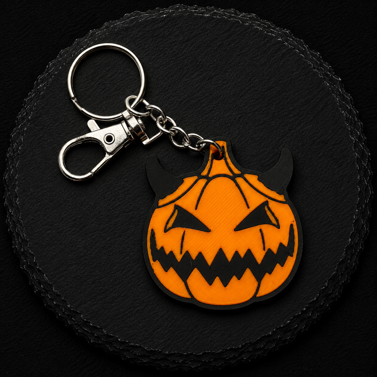 Devil Pumpkin Keychain