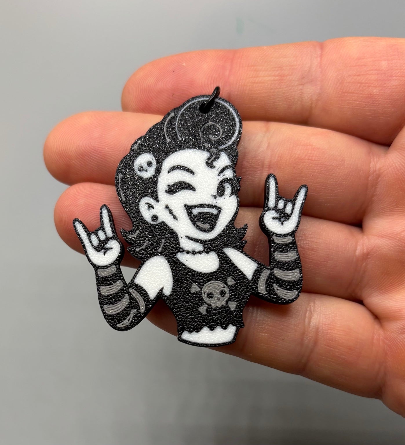 Goth Girl Keychain