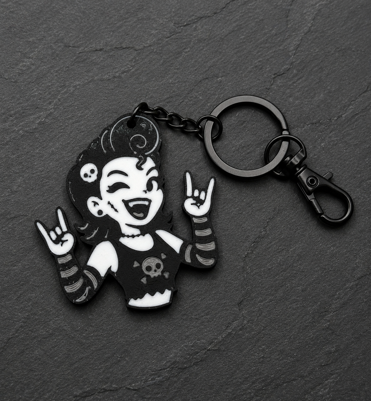 Goth Girl Keychain