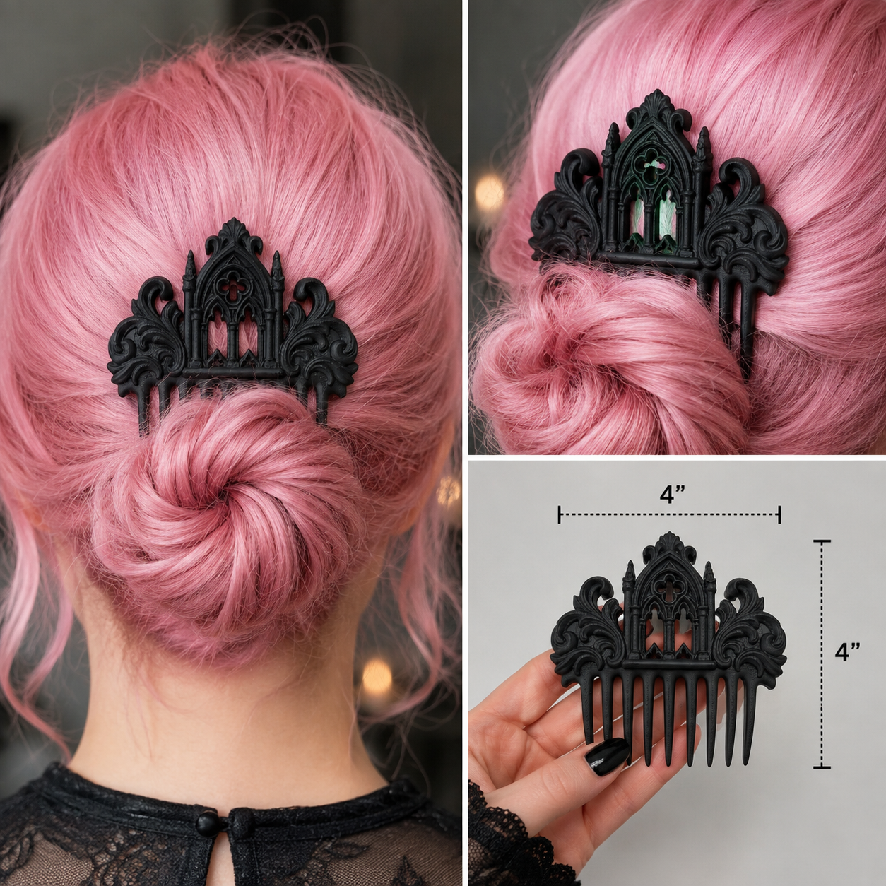 Gothic Cathedral Hair Comb