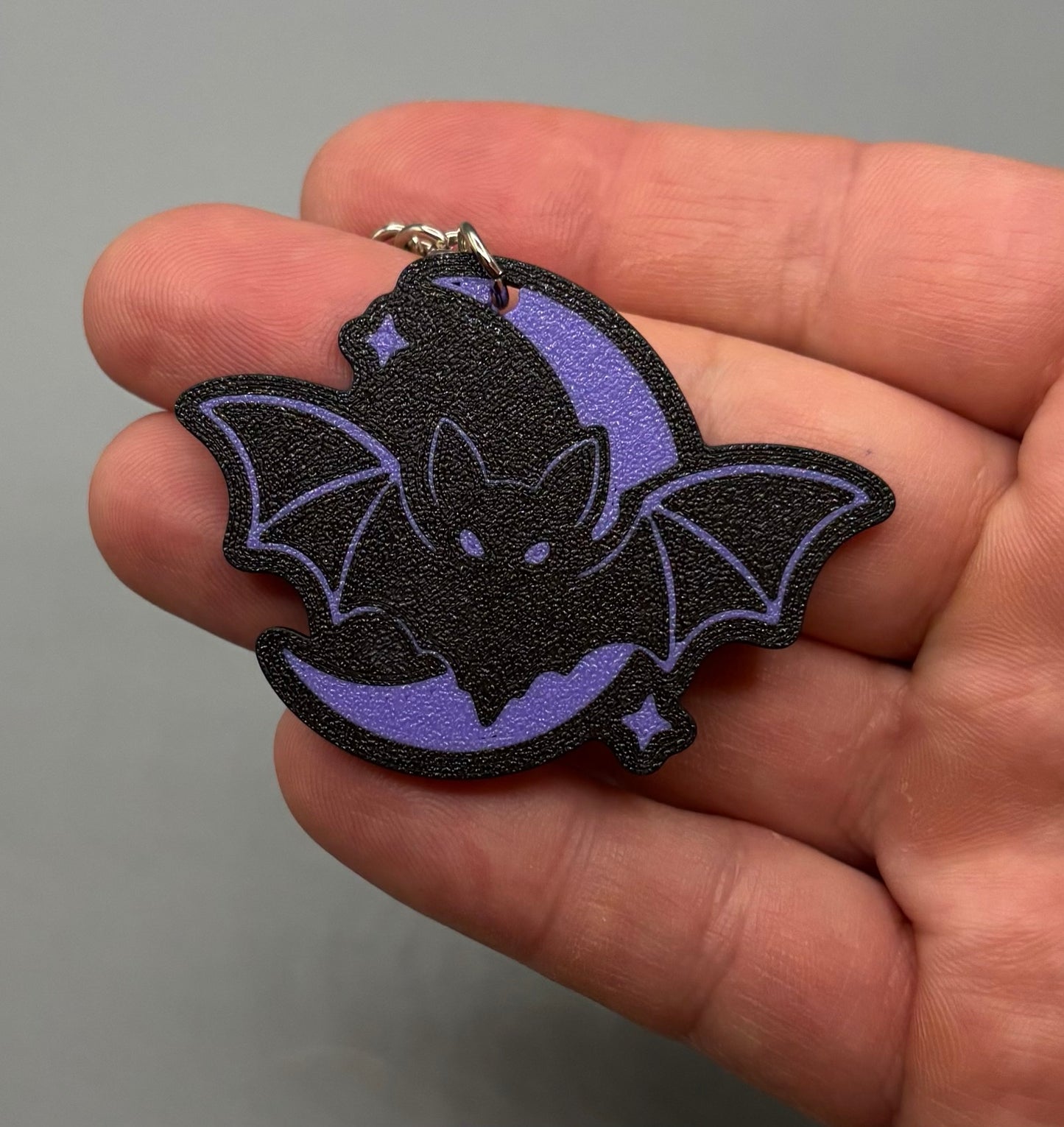 Moon Bat Keychain
