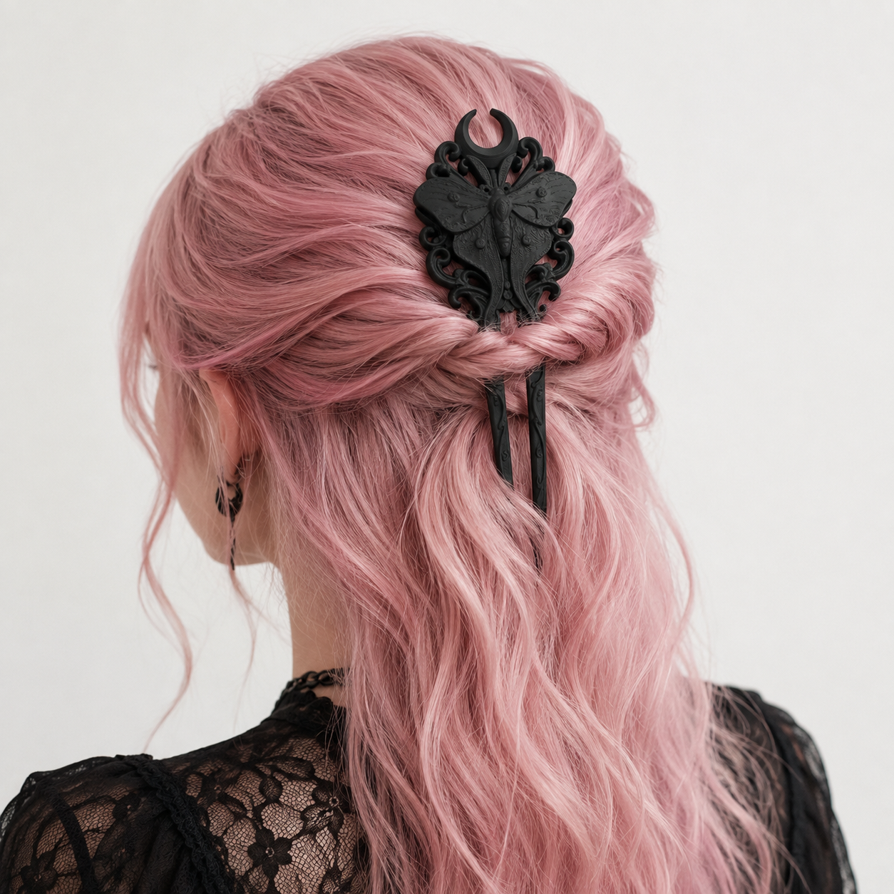 Luna Moth Gothic Hair Fork