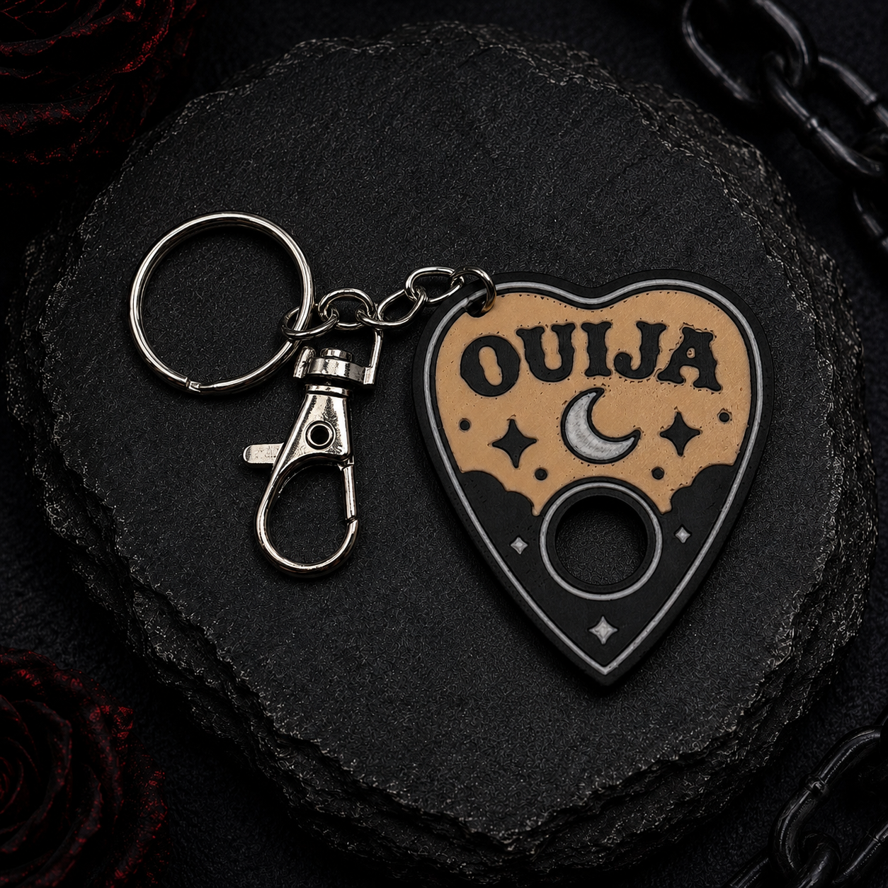 Haunted Ouija Planchette Keychain