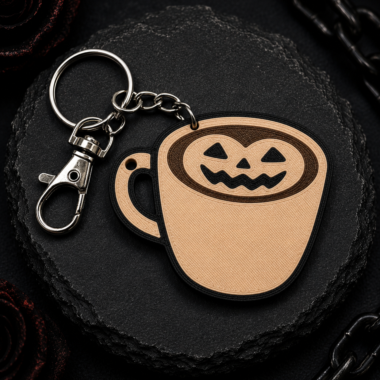 Pumpkin Spice Latte Keychain