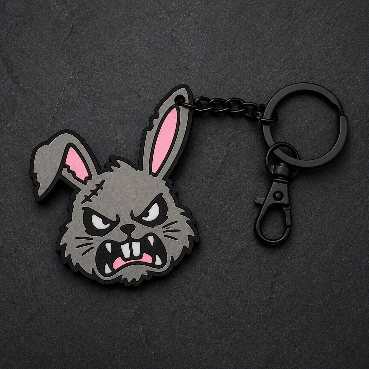 Rabid Rabbit Keychain