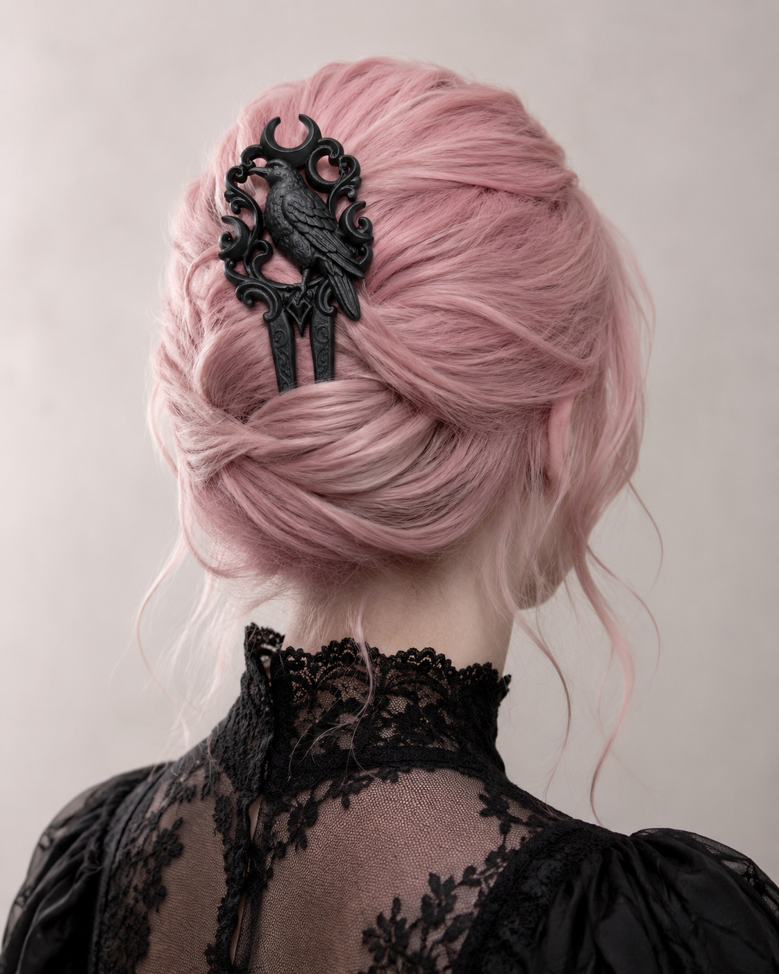 Raven Moon Gothic Hair Fork