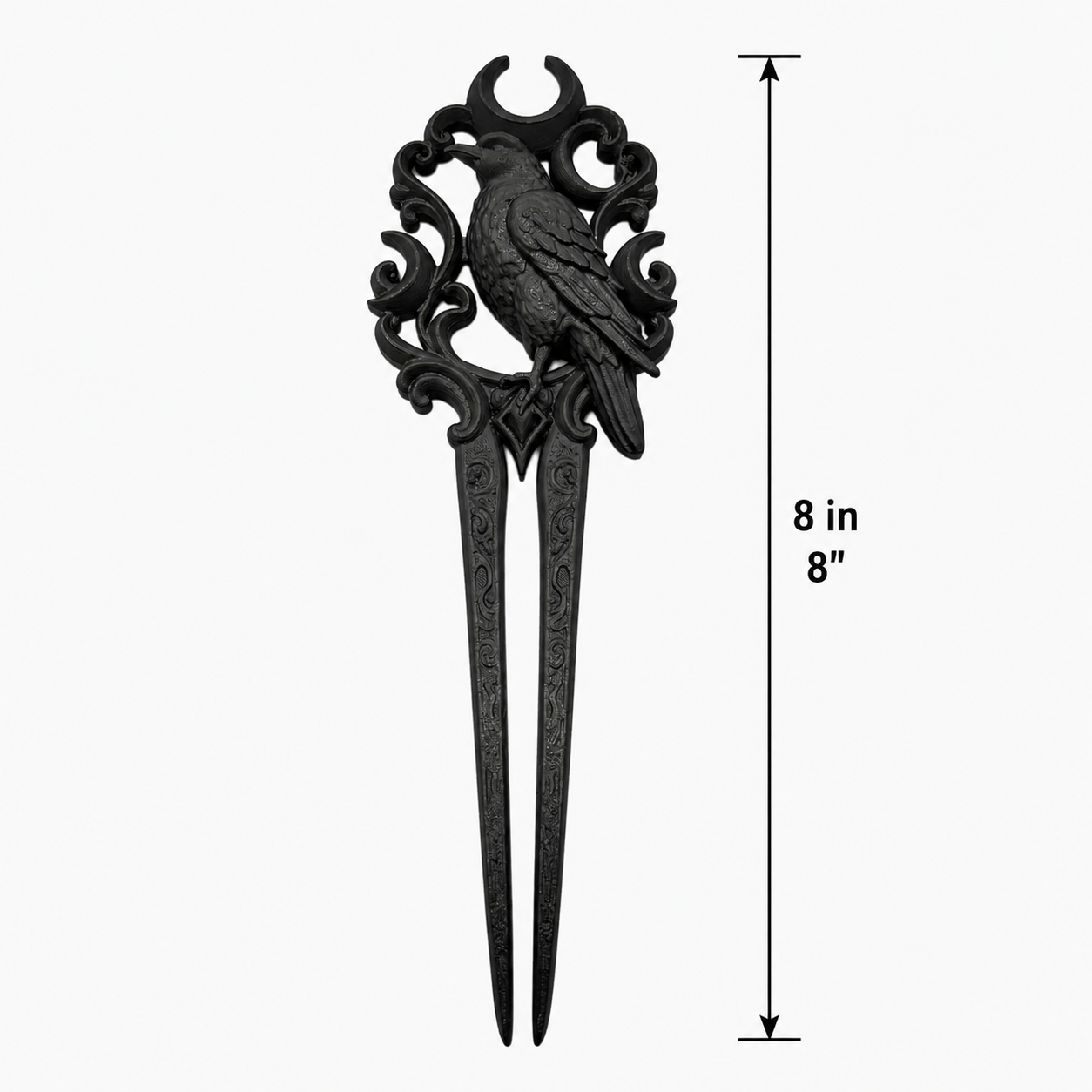 Raven Moon Gothic Hair Fork