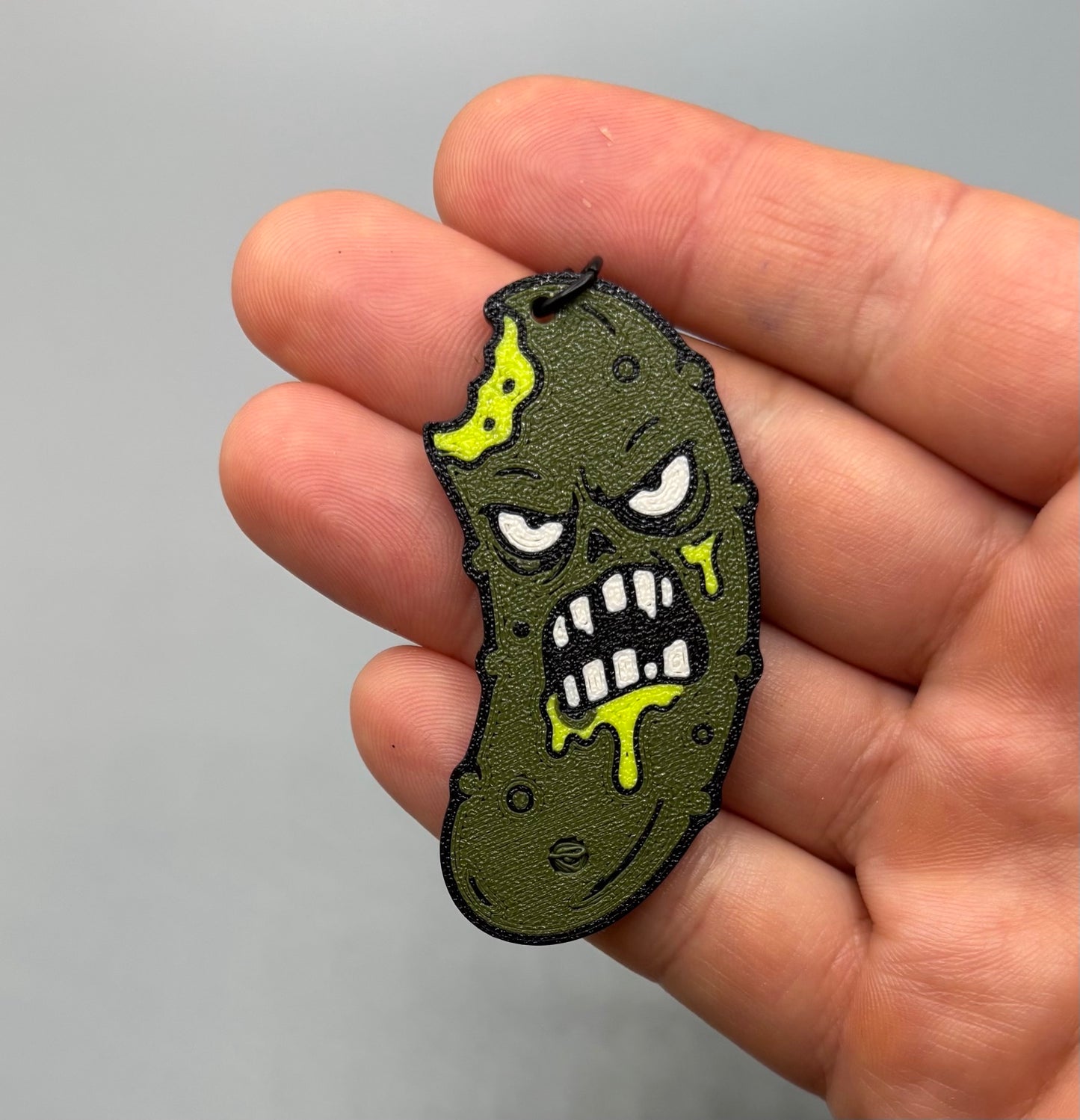Zombie Pickle Keychain