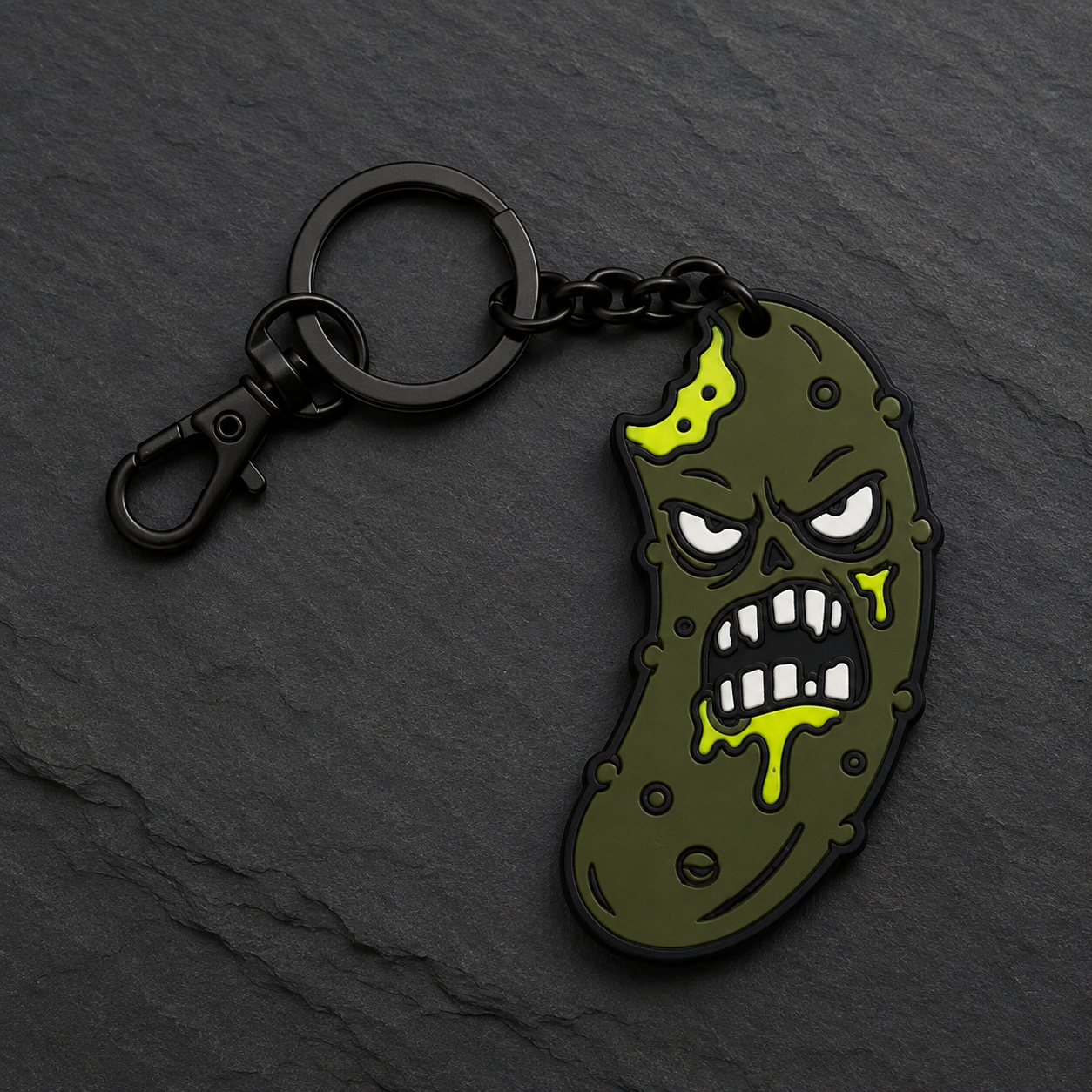 Zombie Pickle Keychain