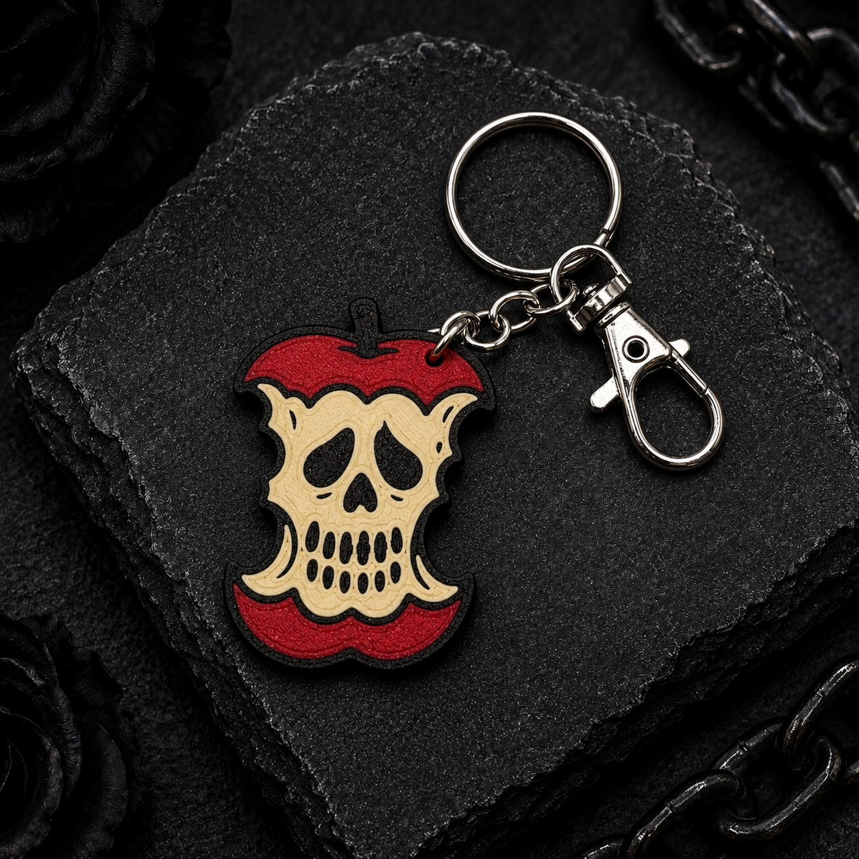 Rotten Apple Keychain