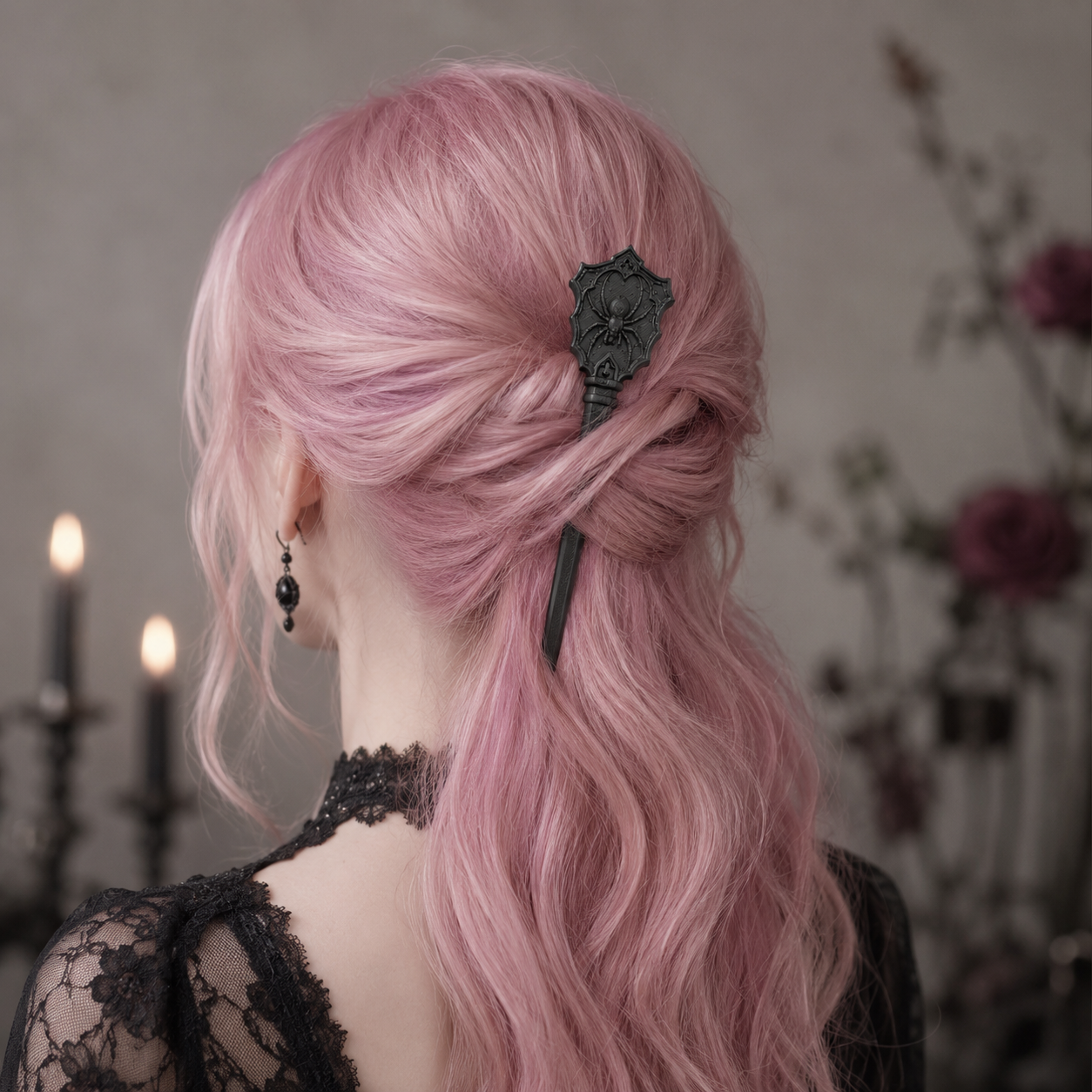 Gothic Spider Hair Stick