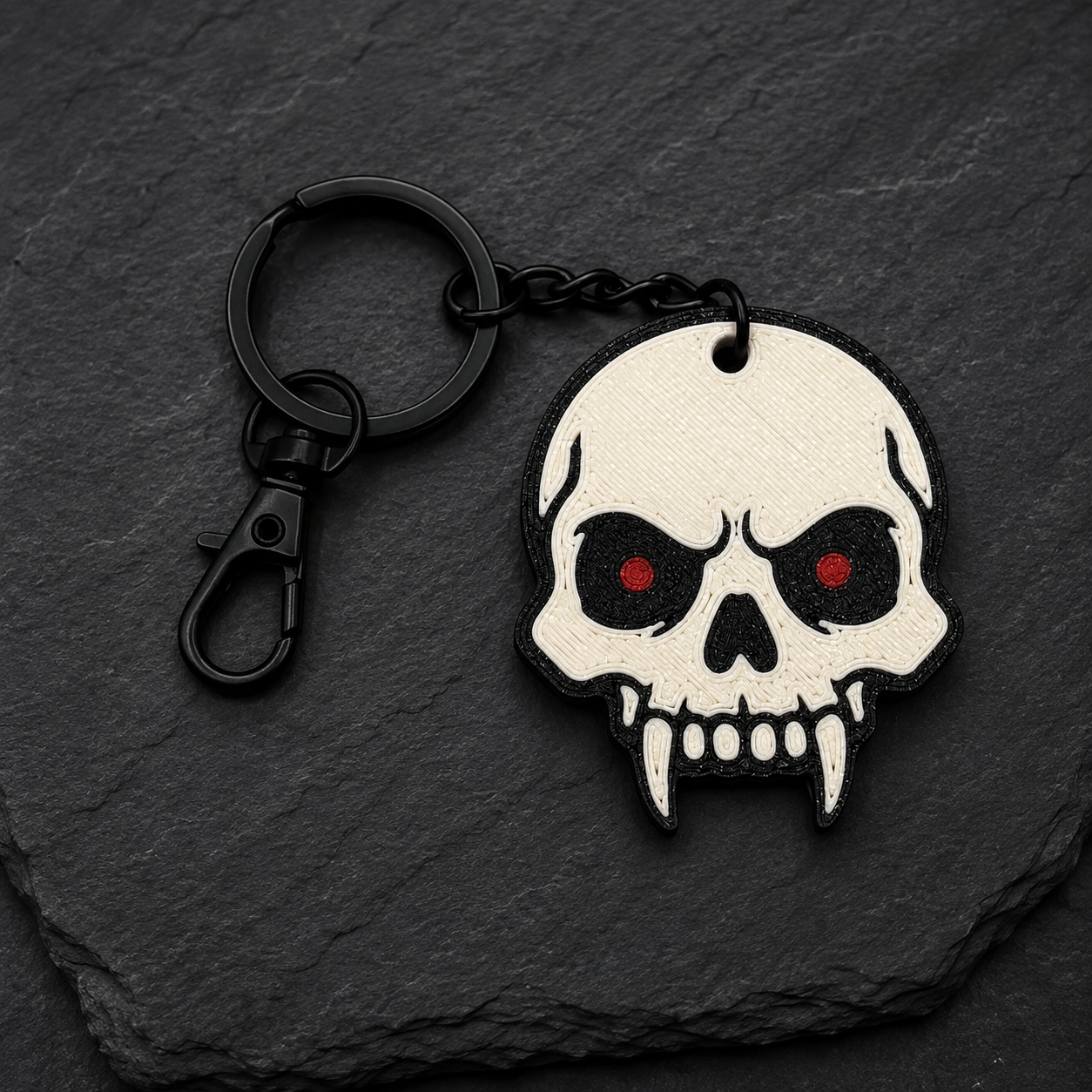 Vampire Skull Keychain