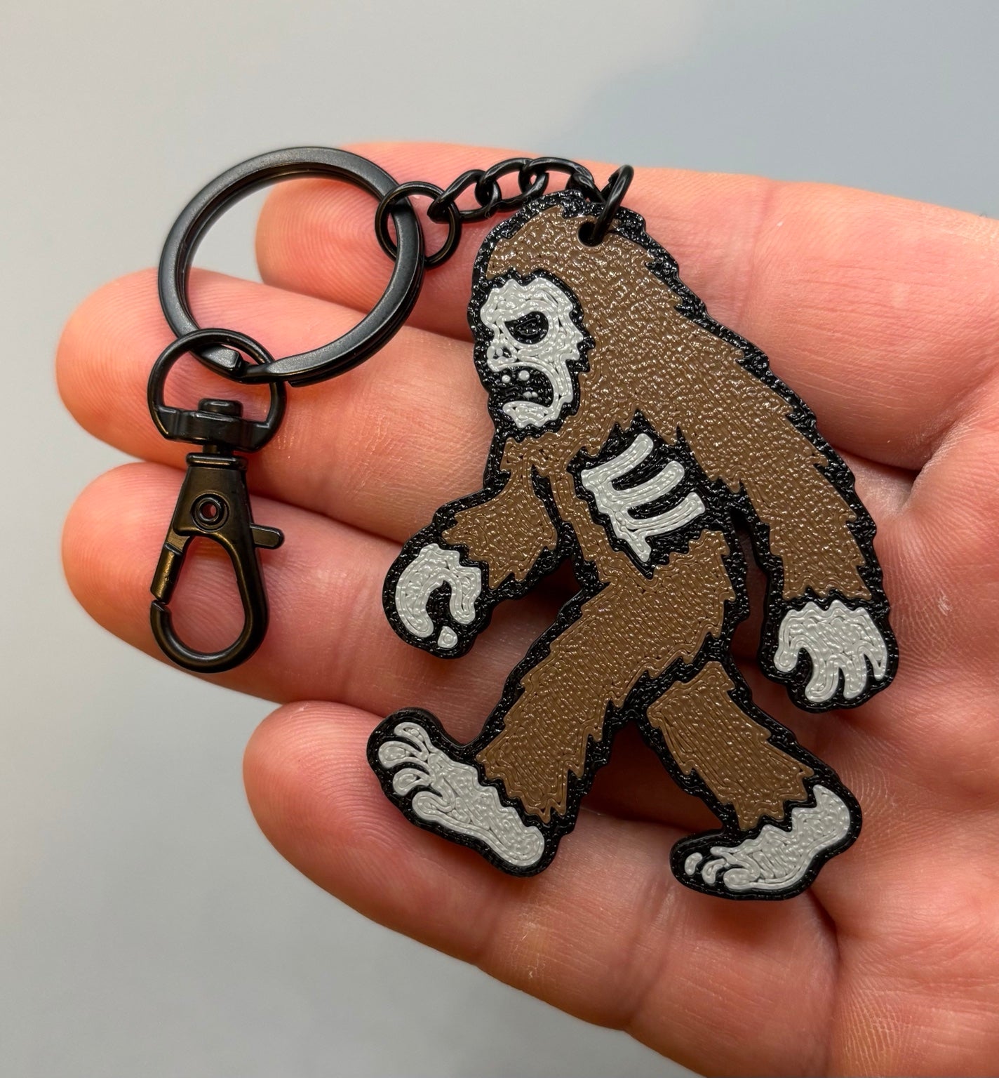 Skeleton Bigfoot Keychain