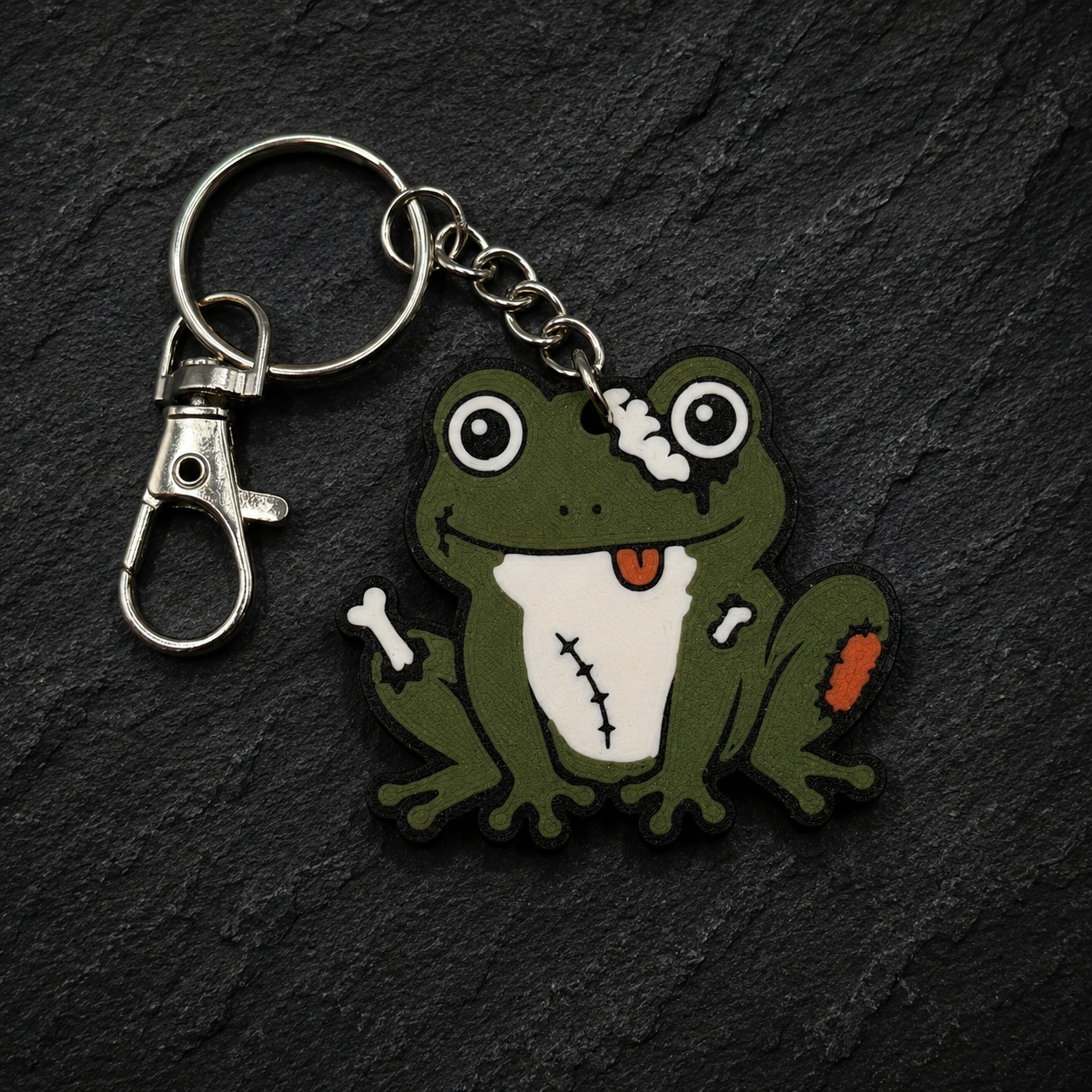 Zombie Frog Keychain